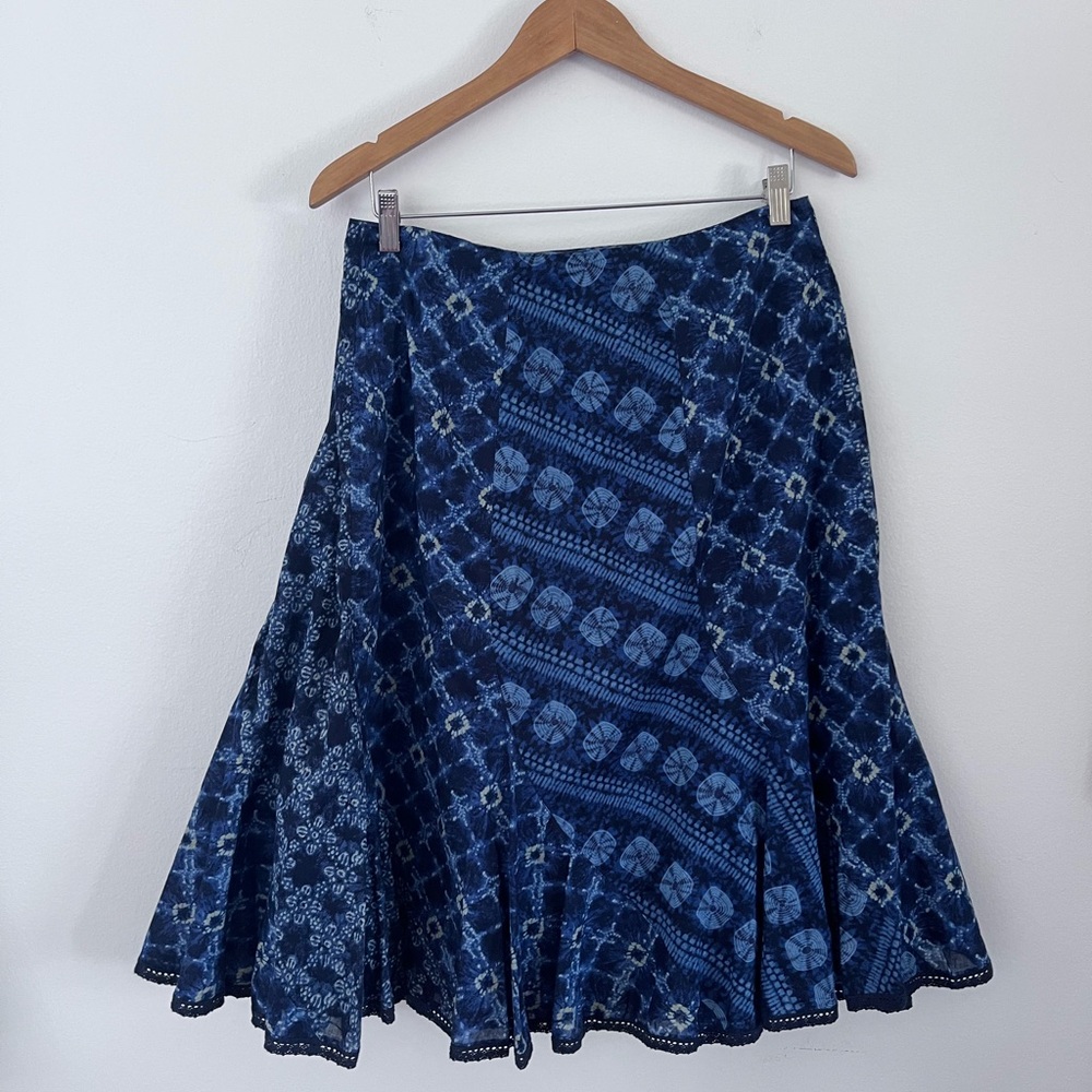 Jones New York Sports Woman Skirt Navy Tie Dyed Effect 100% Cotton Plus Size 16W - Picture 4 of 6